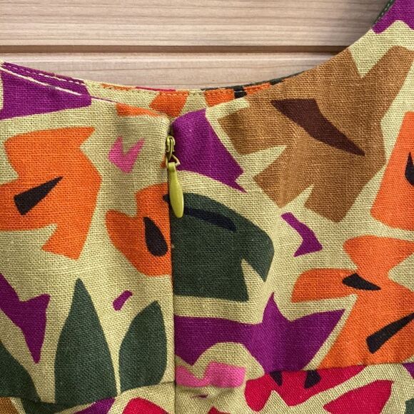 NWT Vintage Talbots Size 6 Linen Rayon Blend Floral Tank Dress Deadstock - Picture 10 of 14